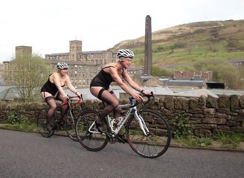 Yorkshire cyclists swap Lycra for lingerie for charity calendar